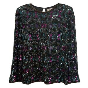 Vintage Silk Sequin Top by Joan Leslie Collection